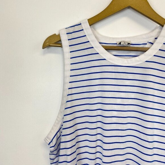 J. Crew Blue and White Striped Back Knot Tank Top - Picture 4 of 13